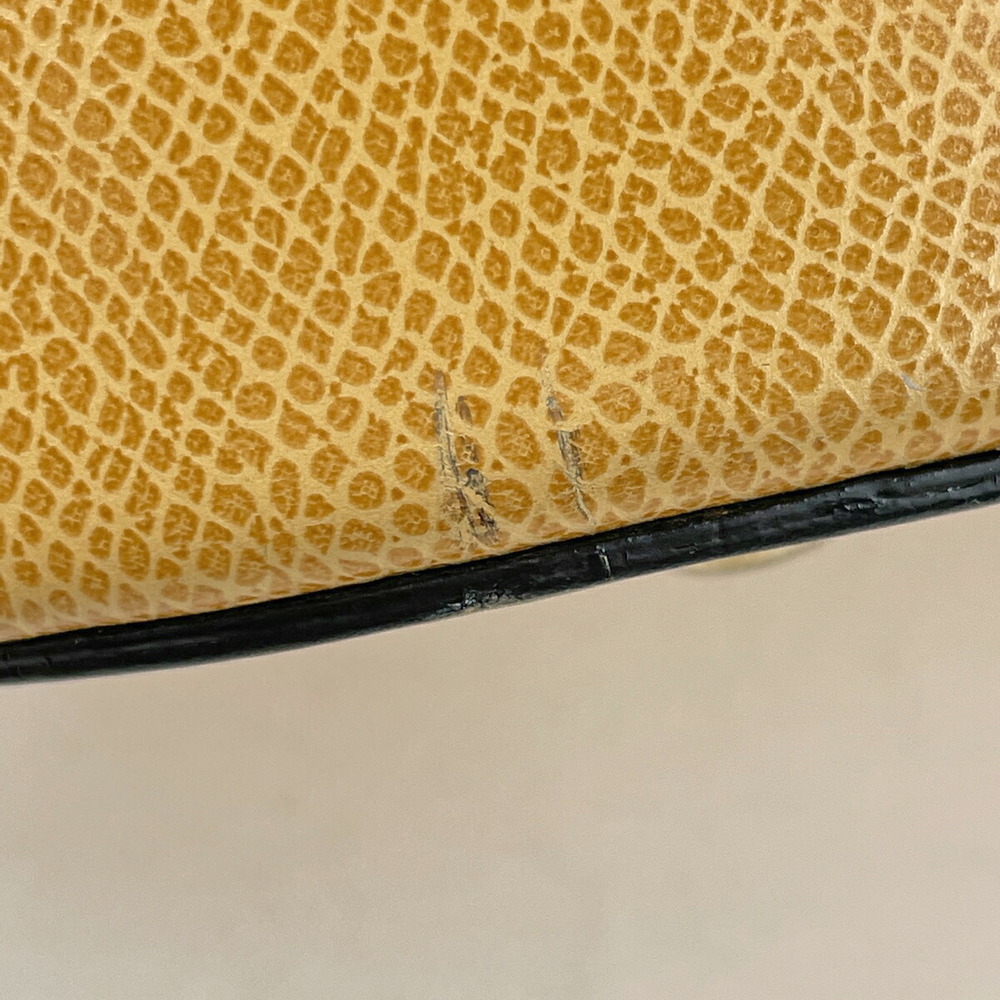 Celine Logo Handbag Shoulder Bag Leather Yellow - Picture 2 of 6